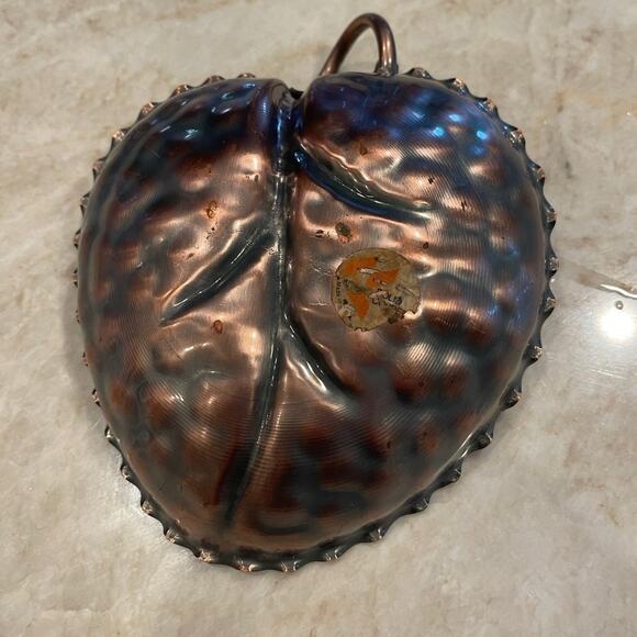 Vintage Gregorian Copper solid copper leaf shaped tr - Picture 4 of 10